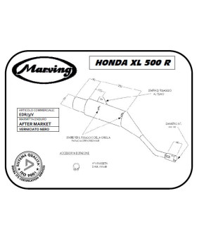 Cotes Silencieux Marving noir pour Honda XL500R EDR/3/V chez MotoKristen