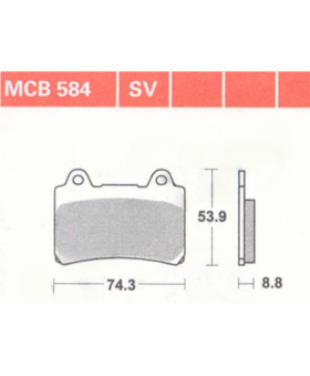 Plaquettes de freins AV TRW Lucas MCB584
