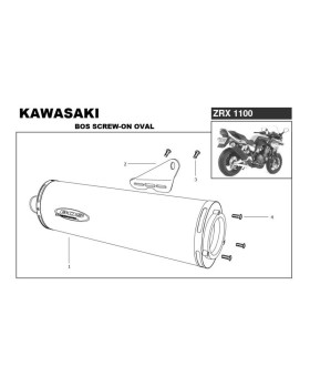 Silencieux BOS pour Kawasaki ZRX1100 chez MotoKristen