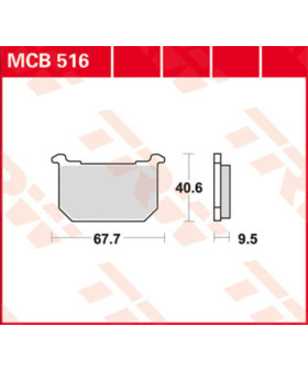 Plaquettes de freins composite TRW Lucas MCB516 chez Motokristen