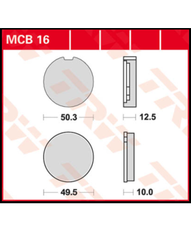 Plaquettes AV composite TRW Lucas MCB016 chez Motokristen